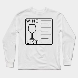 Wine List Long Sleeve T-Shirt